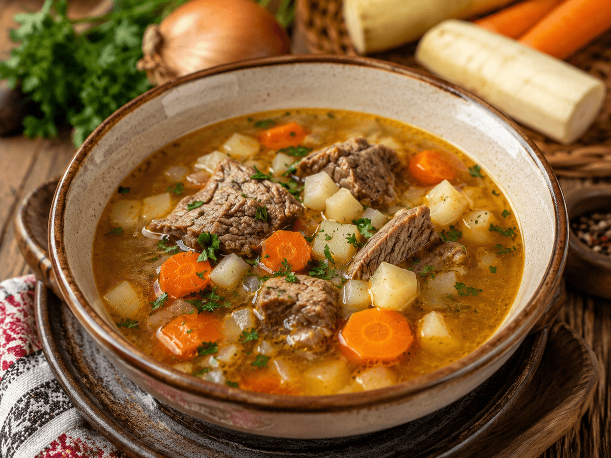Ciorba Taraneasca de Vacuta cu Legume
